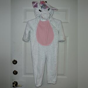 Unicorn Dream Play Pretend Plush Romper PJ Size 2T-3T White Pink Sparkle
